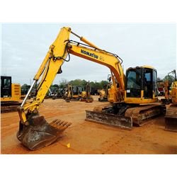 2008 KOMATSU PC138US-8 HYDRAULIC EXCAVATOR, VIN/SN:22421 - 9' STICK, 34" BUCKET, AUX HYD, BLADE, CAB