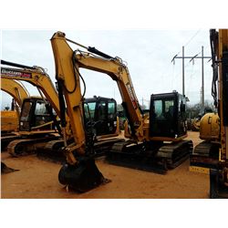 2015 CAT 308E2 CR MIDI EXCAVATOR, VIN/SN:FJX03155 - 7' STICK, 28" BUCKET, HYDRAULIC THUMB, AUX HYD, 