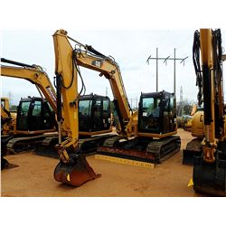 2014 CAT 308E2 CR MIDI EXCAVATOR, VIN/SN:FJX00275 - 7' STICK, 24" BUCKET, AUX HYD, RUBBER INSERTS ON