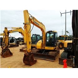 2012 KOMATSU PC78US-8 MIDI EXCAVATOR, VIN/SN:17363 - 8' STICK, 22" BUCKET, AUX HYD, BLADE, CAB, A/C,