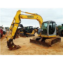 2006 KOBELCO 70SR MIDI EXCAVATOR, VIN/SN:YT04-08468 - 7' STICK, 22" BUCKET, THUMB, BLADE, CAB, A/C, 