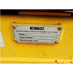 2006 KOBELCO 70SR MIDI EXCAVATOR, VIN/SN:YT04-08468 - 7' STICK, 22