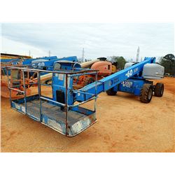 GENIE S-60 TELESCOPIC MANLIFT, VIN/SN:3276 - 4X4, 2 MAN PLATFORM, METER READING 7,340 HOURS