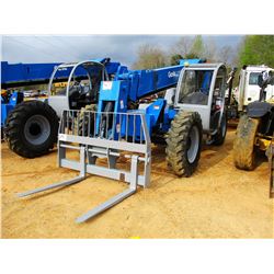 GENIE GTH844 TELESCOPIC FORKLIFT, VIN/SN:GTHD806B7312 - 6,000LB CAPACITY, 44' REACH, TILT CARRAGE, C
