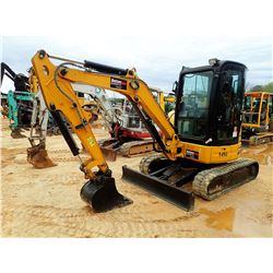 2015 CAT 303.5E MINI EXCAVATOR, VIN/SN:RKY03954 - 5' STICK, 16" BUCKET, AUX HYD, BLADE, CAB, A/C, ME