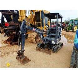 2014 TEREX TC16 MINI EXCAVATOR, VIN/SN:TC00163284 - 4' STICK, 18" BUCKET, BLADE, RUBBER TRACKS, CANO