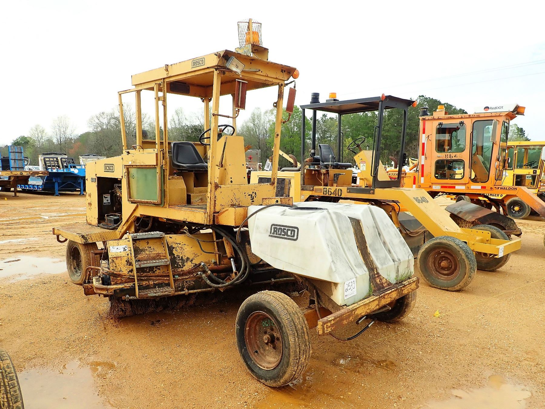 ROSCO RB48 BROOM, VIN/SN35675 8' BROOM, CANOPY, WATER TANK