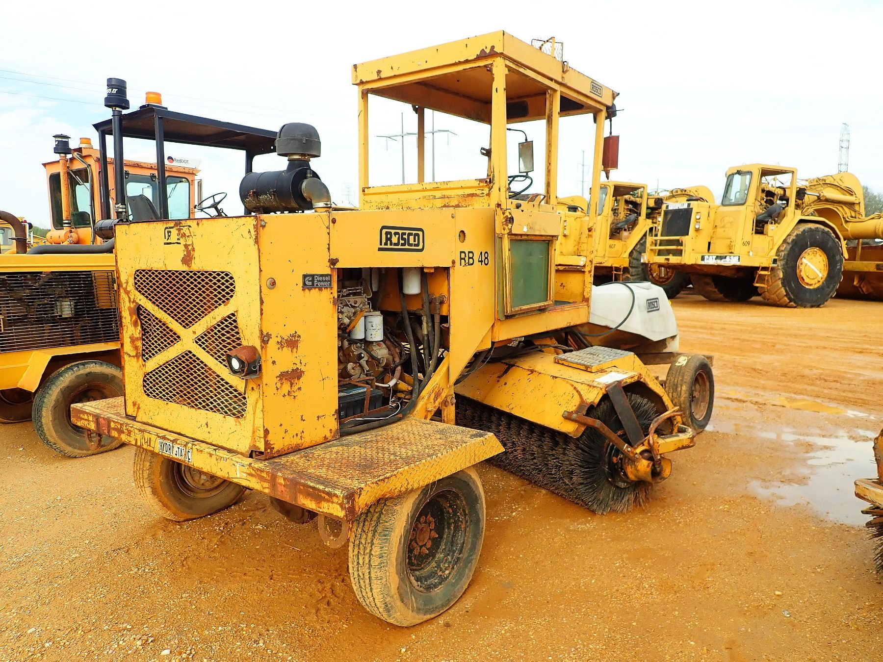 ROSCO RB48 BROOM, VIN/SN35675 8' BROOM, CANOPY, WATER TANK