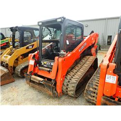 2017 KUBOTA SVL95-2S SKID STEER LOADER, VIN/SN:36457 - CRAWLER, CAB, A/C, METER READING 670 HOURS