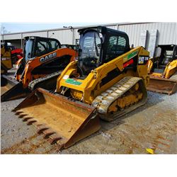 2013 CAT 279D SKID STEER LOADER, VIN/SN:GTL00329 - CRAWLER, BUCKET, TWO SPEED, CAB, A/C, METER READI