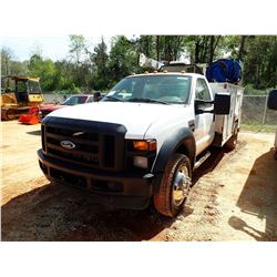 2008 FORD F550 SERVICE TRUCK, VIN/SN:1FDAF56R68ED99996 - FORD POWER STROKE DIESEL ENGINE, A/T, SERVI