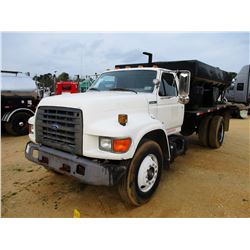 1996 FORD F700 SPREADER TRUCK, VIN/SN:1FDPF70J4TVA20267 - GAS ENGINE, 6 SPEED TRANS, SPREADER BODY, 