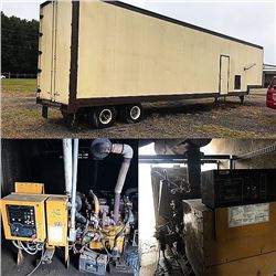 CAT 3412 GENERATOR SET, - TRAILER MOUNTED, 635KW, CIRCUIT BREAKER, 1200 AMP, CHARGING ALTERNATOR, CA