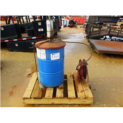ALEMITE AIR GREASE GUN, - W/ 55 GALLON DRUM ON PALLET (A-1)