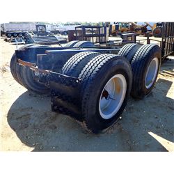 CUTOFF MACK TRUCK FRAME W/ DRIVE AXLE, TIRES & RIMS (A-1)