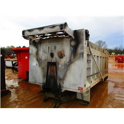 16' ALUMINUM DUMP BED W/TARP (FIRE DAMAGE) (A1)