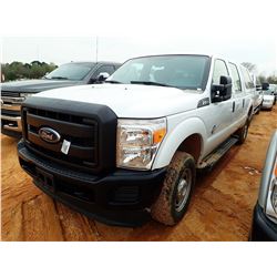 2016 FORD F250 PICK UP, VIN/SN:1FT7W2BT4GED29040 - 4X4, CREW CAB, POWER STROKE DIESEL ENGINE, A/T, C