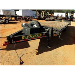 2015 GATOR MADE TAG TRAILER, VIN/SN:4Z1PB2529FS013886 - T/A, 25' LENGTH, DOVETAIL, RAMPS
