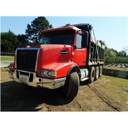 2002 VOLVO DUMP,  TRI-AXLE, 465HP VOLVO DIESEL ENGINE, 10 SPEED TRANS, 46K REARS, 20K FRONT, 16' STE