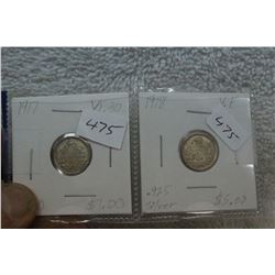 Canada Five Cent Coins (2)