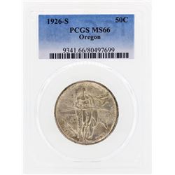 1926-S Oregon Commemorative Half Dollar Coin PCGS MS66