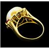 Image 3 : 0.30 ctw Ruby, Pearl and Diamond Ring - 18KT Yellow Gold