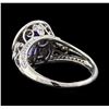 Image 3 : 2.69 ctw Tanzanite and Diamond Ring - 18KT White Gold