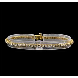 14KT Yellow Gold 1.89 ctw Diamond Tennis Bracelet