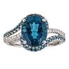 Image 1 : 4.70 ctw Topaz and Diamond Ring - 10KT White Gold