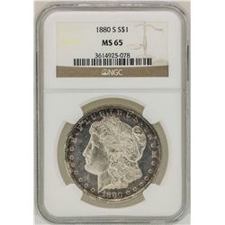 1880-S $1 Morgan Silver Dollar Coin NGC MS65