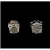 Image 1 : 14KT White Gold 1.04 ctw Diamond Stud Earrings