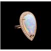 Image 1 : 9.35 ctw Opal and Diamond Ring - 14KT Rose Gold