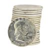 Image 1 : Roll of (20) 1963 Brilliant Uncirculated Franklin Half Dollars