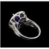 Image 3 : 4.08 ctw Tanzanite and Diamond Ring - 14KT White Gold