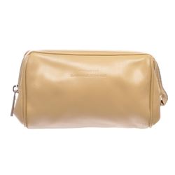 Strenesse Gabriele Strehle Beige Leather Makeup Case