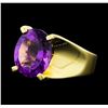 Image 1 : 4.00 ctw Amethyst Ring - 14KT Yellow Gold