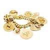 Image 1 : Charm Bracelet with Ten Attached Charms - 14KT Yellow Gold