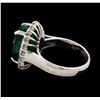 Image 3 : 7.42 ctw Emerald and Diamond Ring - 14KT White Gold