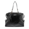 Image 1 : Celine Black Distressed Patent Leather Shoulder Handbag