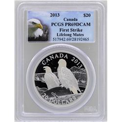 2013 $20 Canada Lifelong Mates Silver Coin PCGS PR69DCAM