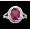 Image 2 : 2.52 ctw Ruby And Diamond Ring - 14KT White Gold