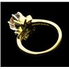 Image 3 : 1.24 ct. Morganite and Diamond Ring - 14KT Yellow Gold