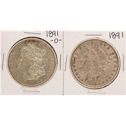 Lot of 1891 & 1891-O $1 Morgan Silver Dollar Coins