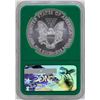 Image 2 : 2017 $1 American Silver Eagle Coin NGC MS70 Early Releases Green Core