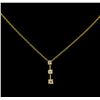 Image 1 : 0.40 ctw Diamond Pendant - 14KT Yellow Gold