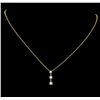 Image 2 : 0.40 ctw Diamond Pendant - 14KT Yellow Gold