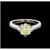 Image 2 : 1.82 ctw Fancy Yellow Diamond Ring - 14KT White Gold