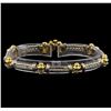 Image 1 : 1.60 ctw Diamond Bracelet - 14KT White and Yellow Gold