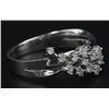 Image 3 : 0.30 ctw Diamond Cluster Ring - 14KT White Gold