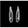 Image 1 : 0.99 ctw Diamond Earrings - 14KT White Gold